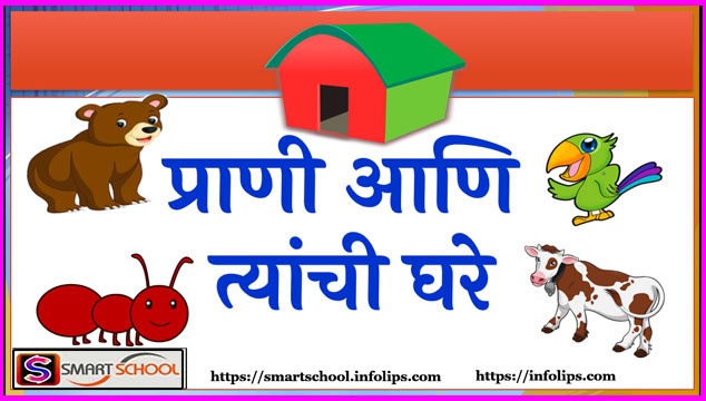 Animals and their homes in Marathi| पशुपक्ष्यांची घरे : - Smart School  Infolips